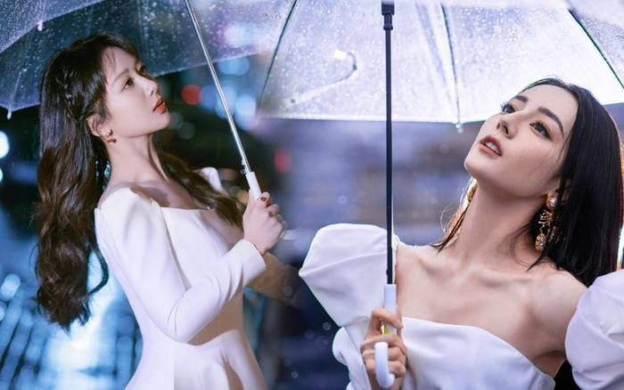 Nhiệt Ba - Dương Tử 'đọ sức' tạo dáng dưới mưa: Người đẹp kiêu sa, kẻ sang chảnh, diễm lệ Ảnh 2