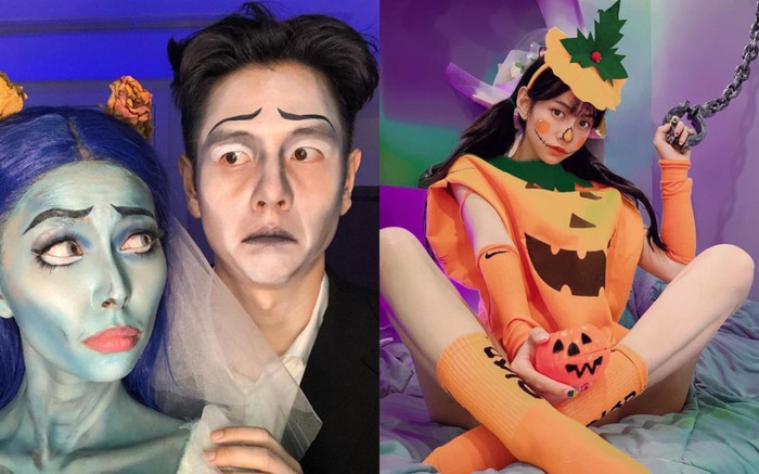 Sao Việt lên đồ Halloween 2021: Lê Bống làm bí ngô nóng bỏng, Thùy Dương biến hình cô dâu ma sau lùm xùm Ảnh 2