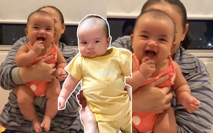 Con gái Võ Hạ Trâm có biểu cảm mới, netizen thích thú cho ngay vào bộ sưu tập meme Ảnh 2