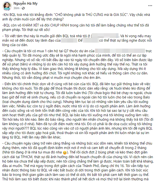 Bức tâm thư của Sam về những bức xúc tại nơi ở