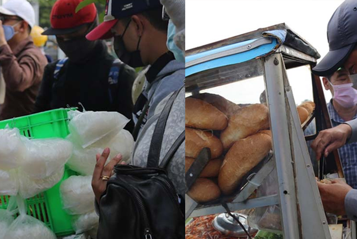 'Cao thủ không bằng tranh thủ', nhiều người đem hàng quán di động đến trước Tịnh thất Bồng Lai buôn bán Ảnh 3