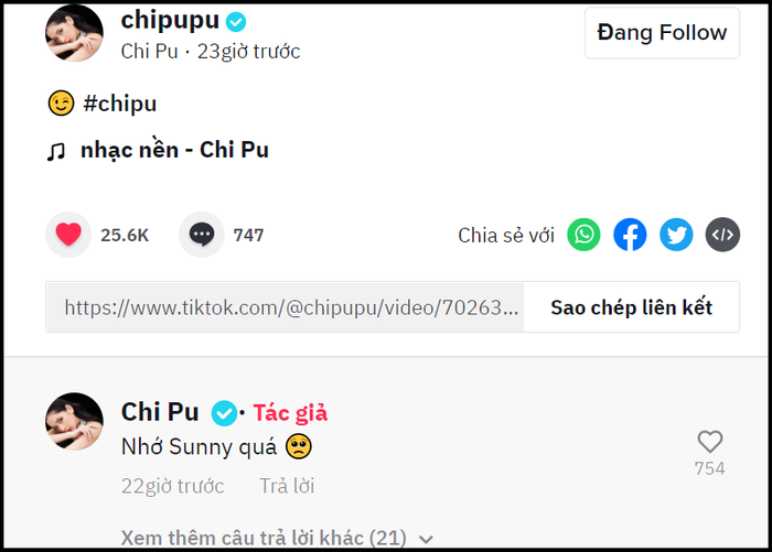 Dòng bình luận 'than thở' nhớ người hâm mộ cùng chiếc icon nháy mắt. Phải chăng đây chính là tín hiệu cho màn comeback sắp tới của nữ ca sĩ? 