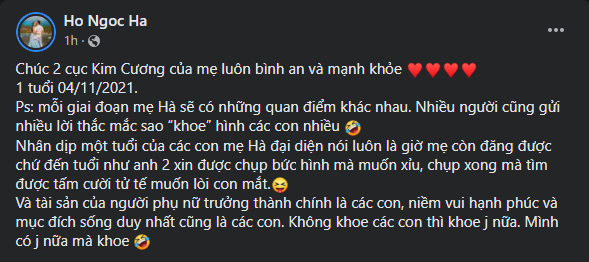 Mừng tuổi mới cặp song sinh, Hồ Ngọc Hà lý giải vì sao nghiện 'khoe' hình các con trên mạng xã hội Ảnh 2