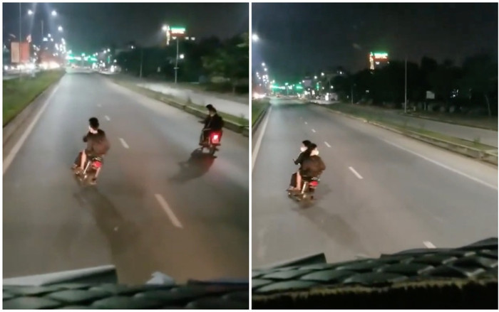 Clip nhóm thanh niên đánh võng, 'đùa giỡn với tử thần' trước đầu xe tải khiến nhiều người ngán ngẩm Ảnh 2