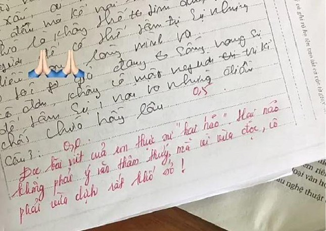 Lời phê gây chú ý của giáo viên 