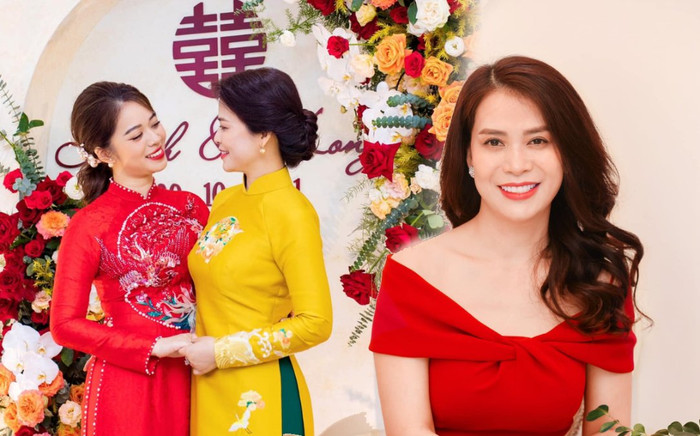 Bạn gái NSƯT Chí Trung 'gây sốt' với nhan sắc trẻ đẹp ngang con gái trong ngày lên chức mẹ vợ Ảnh 2