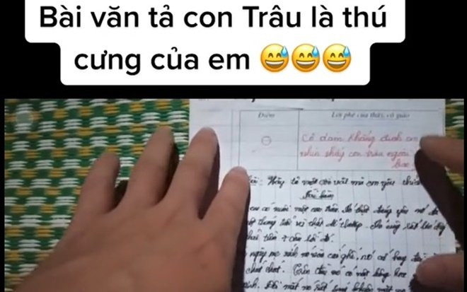 Dân tình cười ngất trước bài văn tả con trâu 'kỳ lạ' của học sinh lớp 6 bị cô giáo thẳng tay chấm điểm 0 Ảnh 2