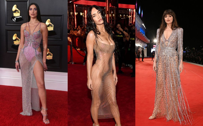 Thời trang thảm đỏ 2021 'bội thực' váy xuyên thấu của các chị đẹp Hollywood Ảnh 2