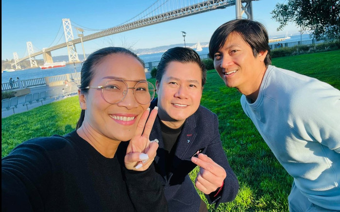 Quang Dũng xuất hiện với ngoại hình phốp pháp khi chụp ảnh cùng Hồng Ngọc tại Mỹ Ảnh 2