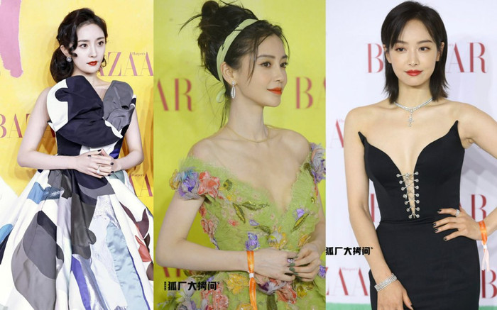 Đêm hội Bazaar 2021: Dương Mịch - Tống Thiến lên đồ 'chặt đẹp' nhau, Angela Baby khoe vòng 1 bức thở Ảnh 2