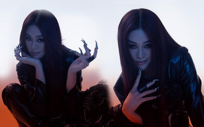 Hoa hậu Khánh Vân lạ lẫm với khuôn hình ma mị, tạo dáng đúng chuẩn 'Strong Girl' Ảnh 2