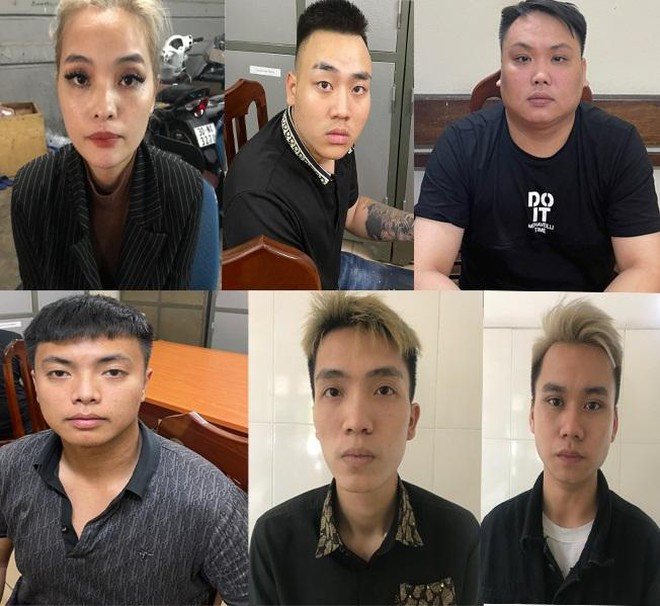 Đối tượng Trang và các đồng phạm trong vụ án.