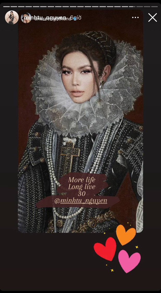 Chân dài đã 'repost' bài đăng của Andree lên story trang cá nhân của mình