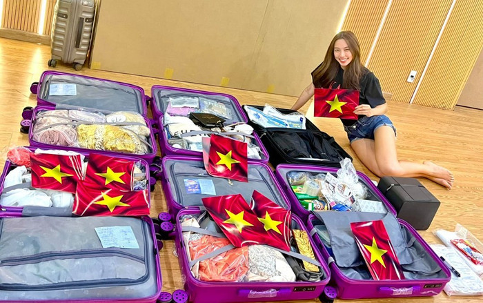Thùy Tiên đóng gói hành lý tới Miss Grand, nhìn thùng National Costume mà ôm tim hồi hộp Ảnh 2