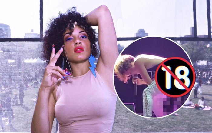 Một nữ ca sĩ bất ngờ tiểu vào mặt khán giả trên sân khấu, xem clip ghi lại hành động ai cũng ngỡ ngàng Ảnh 2