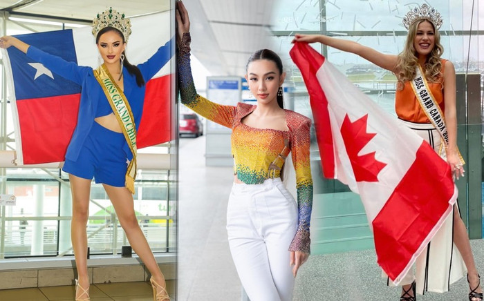 Thí sinh Miss Grand bung lụa tại sân bay: Thùy Tiên ghi điểm mạnh với set đồ ý nghĩa Ảnh 2