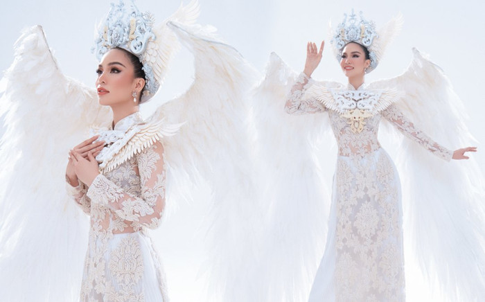 Hoàng Hương Ly hé lộ quốc phục 'Cánh chim hòa bình' mang đến Hoa hậu Du lịch Quốc tế Ảnh 2