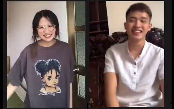 Hai bạn học sinh bày trò nghịch ngợm khi chuẩn bị kết thúc buổi học online, cô giáo nhìn mà 'cạn lời' Ảnh 2