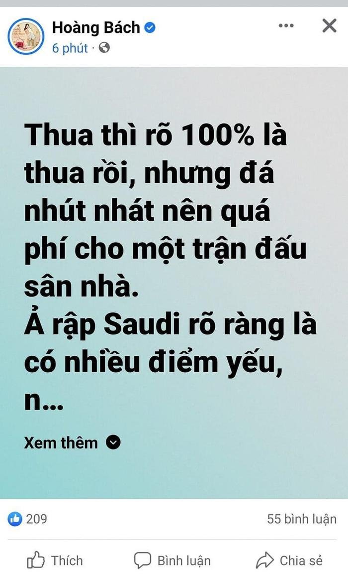 Một sao nam Vbiz đăng đàn chê bai đội tuyển Việt Nam vì thua trận, dân mạng tranh cãi dữ dội liền xóa bài Ảnh 1