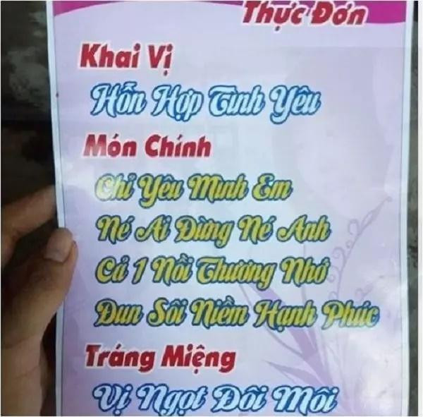 Thực đơn đám cưới toàn món 'trẻ trâu', dân tình thích thú share rần rần Ảnh 4