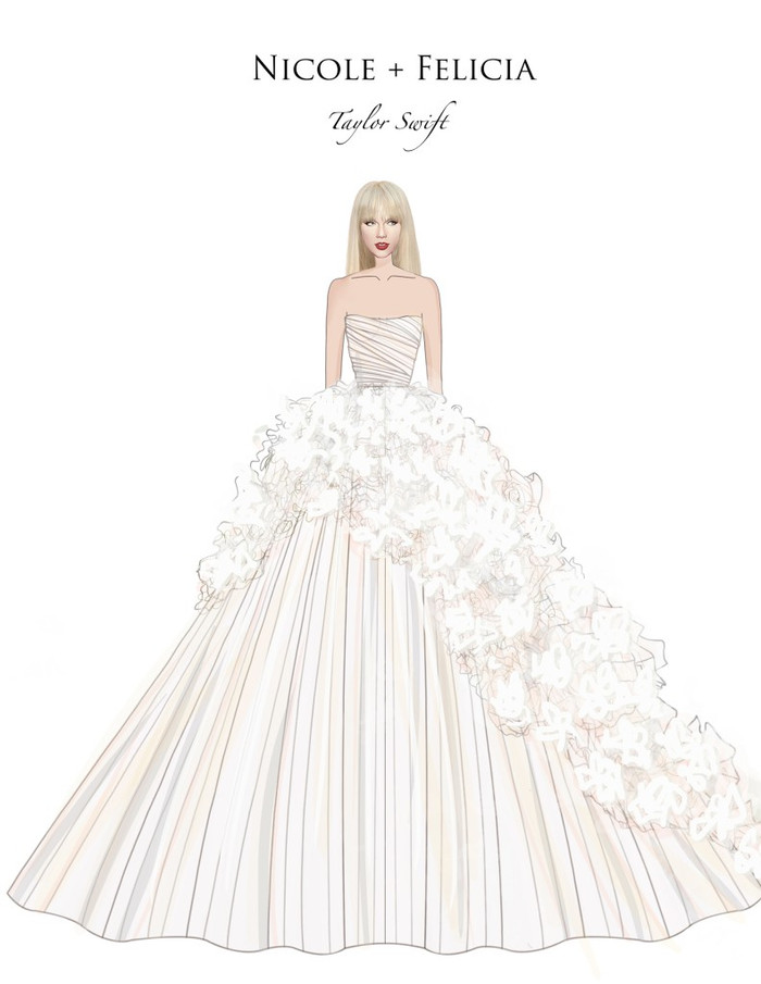 Váy cưới của Taylor Swift đính 2500 bông hoa thêu thủ công, mất 1200 giờ làm Ảnh 1