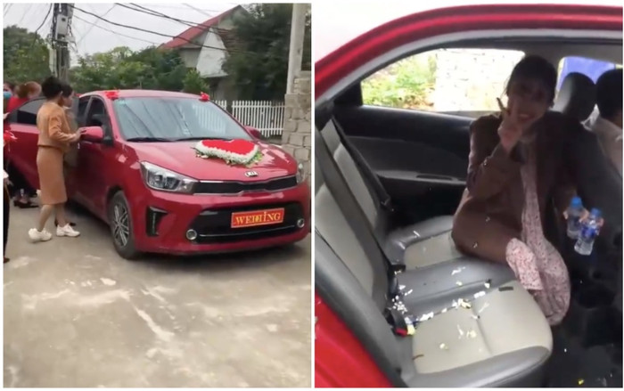 Clip: Đang trong đám cưới, cô dâu bất ngờ chuyển dạ liền lên xe hoa nở một nụ cười thật tươi rồi… đi đẻ Ảnh 2