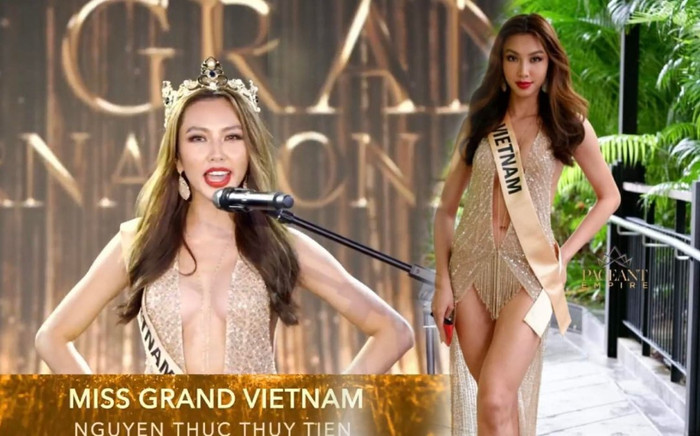 Thùy Tiên diện váy xẻ xuống tận rốn, quét sạch spotlight khiến fan Miss Grand mê đắm Ảnh 2