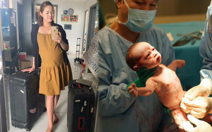 Á hậu Diễm Châu cảm động chia sẻ khoảnh khắc chào đời của hai nhóc tỳ song sinh Ảnh 2