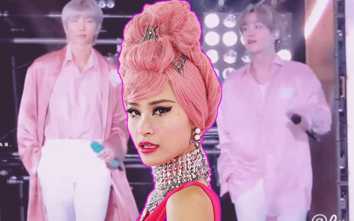 Gì thế này: BTS xuất hiện cực ngầu trên sân khấu nhưng lại trình diễn bản hit của Đông Nhi? Ảnh 2