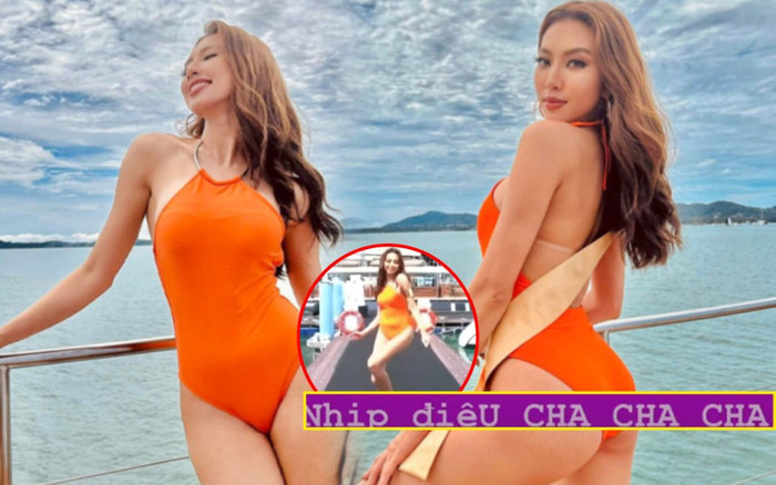 Thùy Tiên vừa catwalk vừa 'quẫy tới bến' nhịp điệu cha cha cha trong phần thi swimsuit: Ai làm lại chị? Ảnh 2