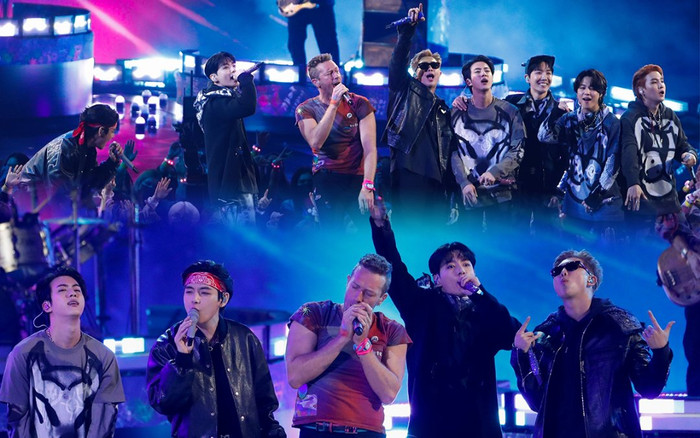 Màn tương tác đáng yêu giữa BTS và Coldplay tại hậu trường lễ trao giải: j-hope 'quẩy' cực sung Ảnh 2