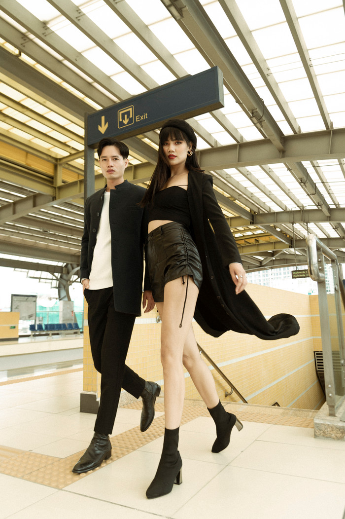 Hoàng Chức và Ngọc Giang trưng trổ những bước catwalk điêu luyện