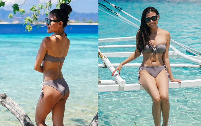 Thúy Diễm khoe trọn body, bác bỏ tin đồn mang thai Ảnh 2