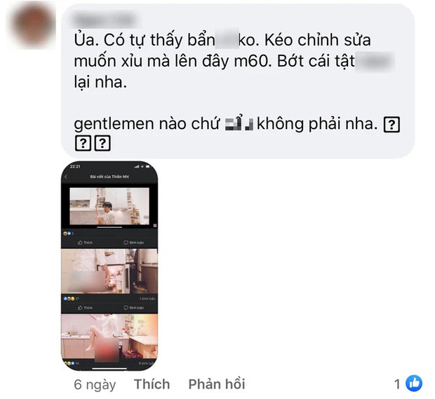 Những hình ảnh dung tục cùng bình luận thoá mạ được netizen spam trên bài đăng của chương trình