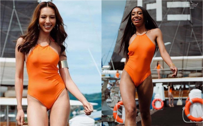Áo tắm Miss Grand 2021 'dìm hàng' thí sinh quá sức, đến Thùy Tiên cũng suýt mất điểm Ảnh 2