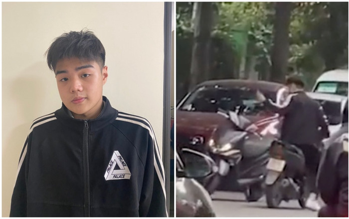 Vụ vác dao hét lớn 'thả bạn tao ra' rồi chém xe công an để 'cứu huynh đệ': Tạm giữ hình sự một thanh niên Ảnh 2