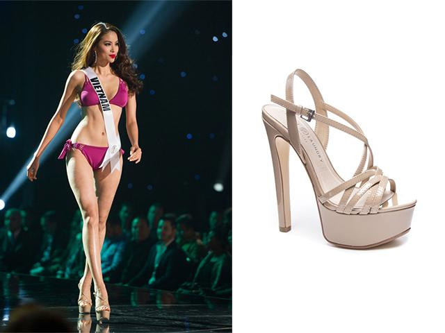 Đôi giày này từng theo chân Phạm Hương khi chinh chiến tại Miss Universe.