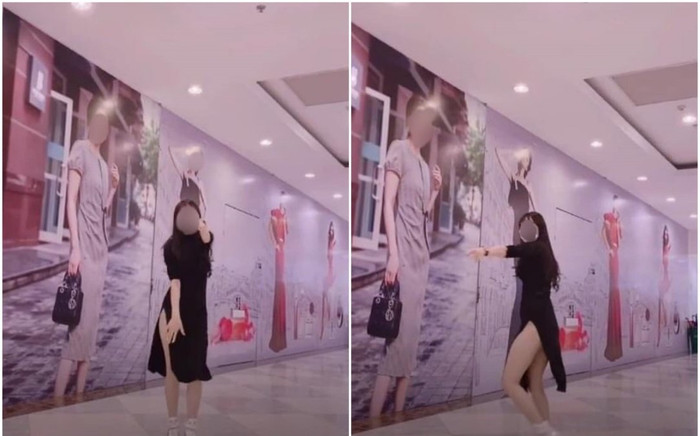 Gái xinh mặc váy xẻ tà suýt lộ vòng 3 nhún nhảy trước máy quay, dân mạng tranh cãi dữ dội Ảnh 2