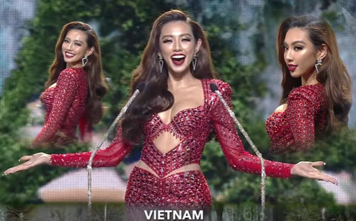 'Miss Cut-out' Thùy Tiên lộng lẫy xuất thần với layout 'Kim cương đỏ' tại bán kết Miss Grand Ảnh 2