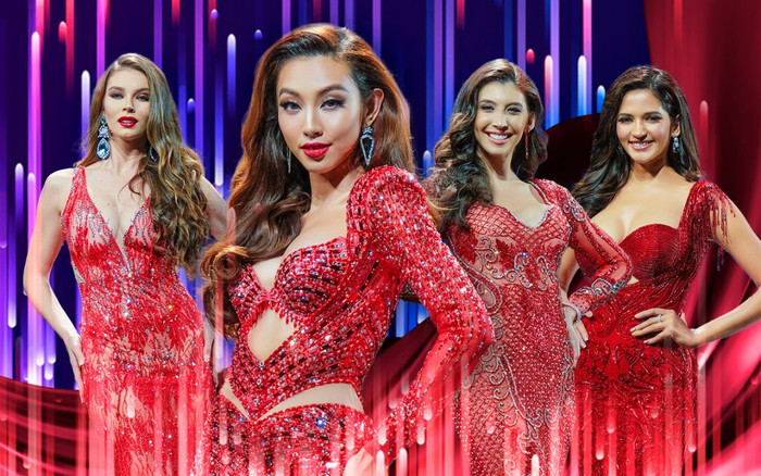Thùy Tiên và loạt mỹ nhân 'thiêu đốt' fan khi nhuộm đỏ bán kết Miss Grand với đầm dạ hội kiệt tác Ảnh 2