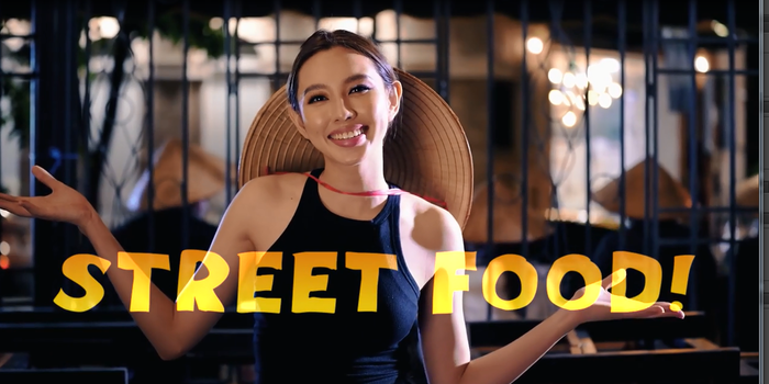 Thùy Tiên rạng ngời trong video quảng bá ẩm thực đường phố Việt Nam trong khuôn khổ cuộc thi Miss Grand.