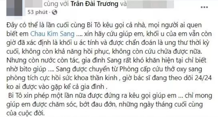 Tình hình của học trò Minh Tú hiện tại sau khi phát hiện ung thư giai đoạn cuối Ảnh 2