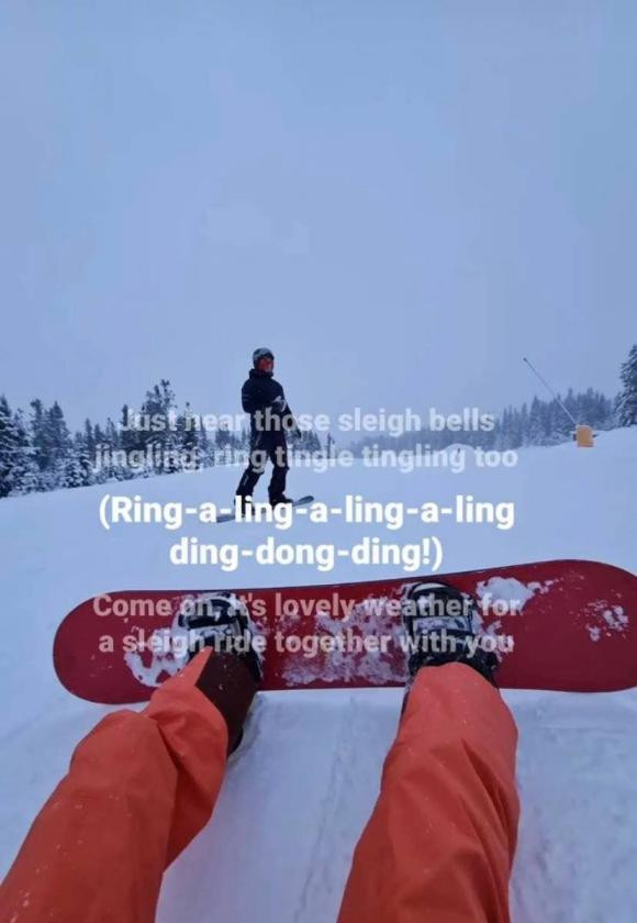  Ngô Thanh Vân chia sẻ những hình ảnh đi trượt tuyết ở Na Uy cùng Huy Trần. 