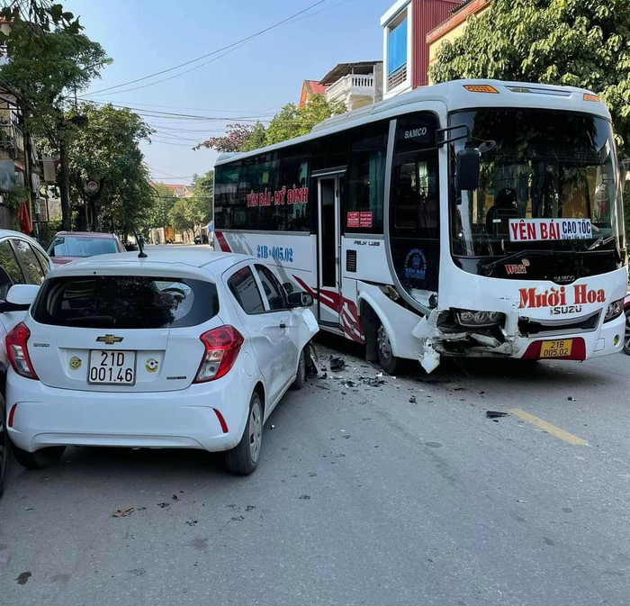 Hiện trường vụ va chạm.