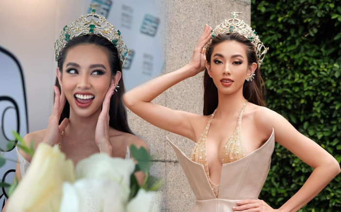 Miss Grand Thùy Tiên diện váy 'ốc quế sầu riêng', bị chụp lén vẫn xinh ngất ngây Ảnh 2