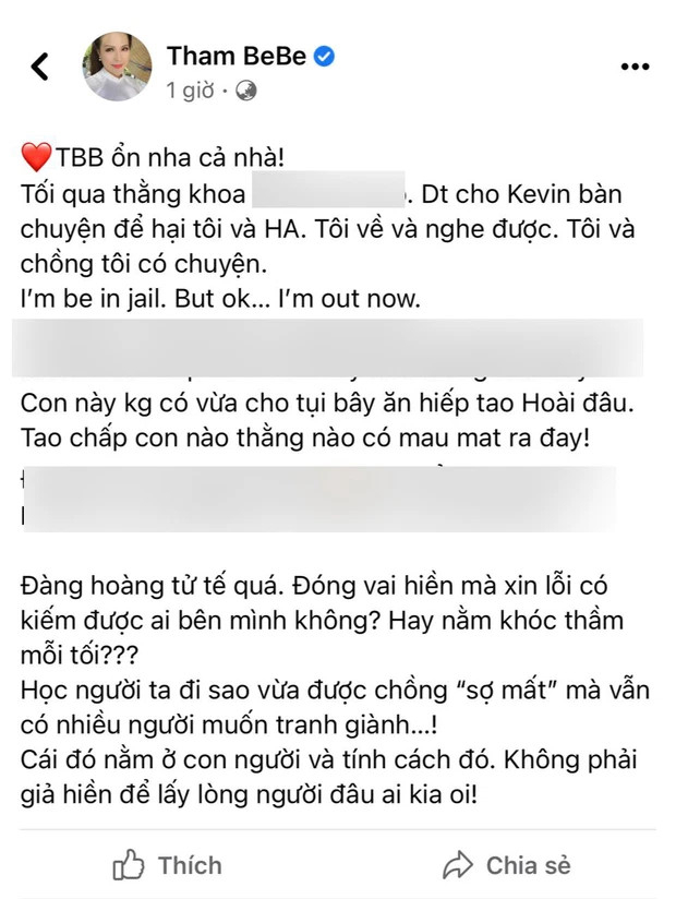 Thắm Bebe chính thức lên tiếng về chuyện bị cảnh sát bắt giữ, tiết lộ tình trạng hiện tại Ảnh 1