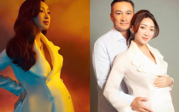 Bà xã Chi Bảo tung ảnh 'tình bể bình', bầu 8 tháng vẫn phối đồ cực sang chảnh Ảnh 2