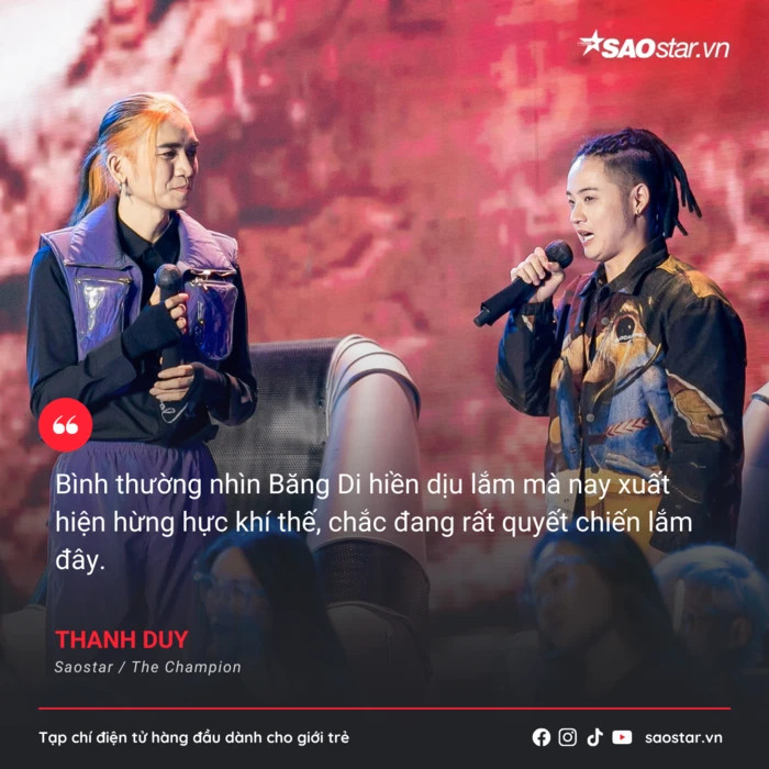 Những phát ngôn 'đắt xắt ra miếng' trong trận đấu 'nảy lửa' giữa Băng Di và Thùy Anh tại The Champion Ảnh 10