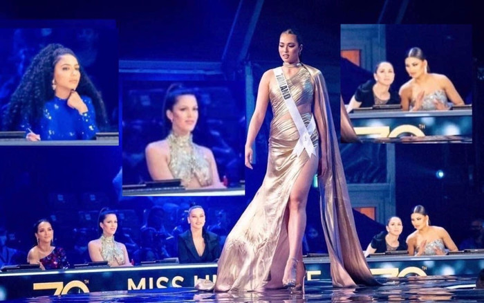 1001 biểu cảm của ban giám khảo khi Miss Universe Thái Lan trình diễn tại đêm Bán kết Ảnh 2