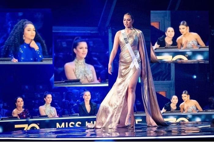 1001 biểu cảm của ban giám khảo khi Miss Universe Thái Lan trình diễn tại đêm Bán kết Ảnh 8